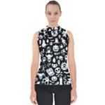 Monsters Mock Neck Shell Top