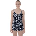 Monsters Tie Front Two Piece Tankini