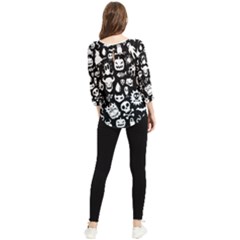 Chiffon Quarter Sleeve Blouse 