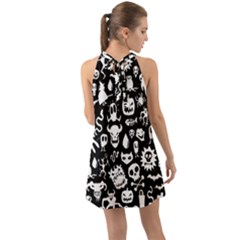 Halter Tie Back Chiffon Dress 