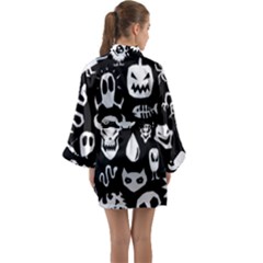 Long Sleeve Satin Kimono 