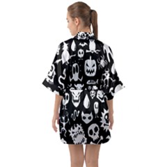Half Sleeve Satin Kimono  