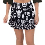 Monsters Fishtail Mini Chiffon Skirt