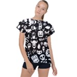 Monsters Ruffle Collar Chiffon Blouse