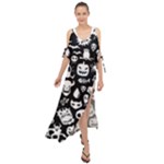 Monsters Maxi Chiffon Cover Up Dress