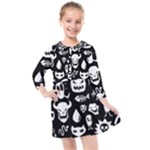 Monsters Kids  Quarter Sleeve Shirt Dress