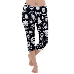 Lightweight Velour Capri Yoga Leggings 