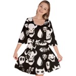Monsters Velour Kimono Dress