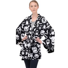 Long Sleeve Velvet Kimono  