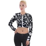 Monsters Long Sleeve Cropped Velvet Jacket