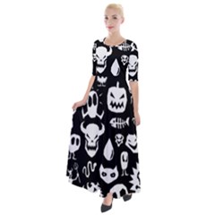 Half Sleeves Maxi Dress 