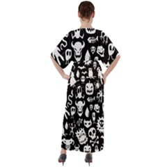V-Neck Boho Style Maxi Dress 
