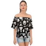 Monsters Off Shoulder Short Sleeve Top