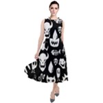 Monsters Round Neck Boho Dress