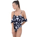 Monsters Drape Piece Swimsuit