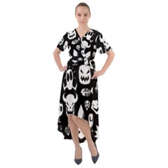 Front Wrap High Low Dress 