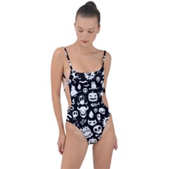 Tie Strap One Piece Swimsuit 