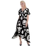 Monsters Cross Front Sharkbite Hem Maxi Dress