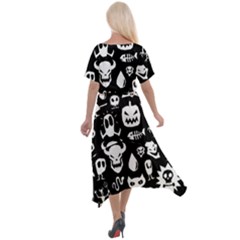 Cross Front Sharkbite Hem Maxi Dress 