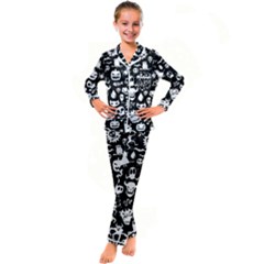 Kids  Satin Long Sleeve Pajamas Set 