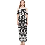 Monsters Draped Sleeveless Chiffon Jumpsuit