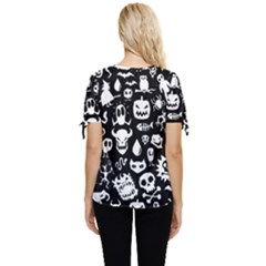 Bow Sleeve Button Up Top 