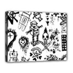 Scene Kid Sketches Canvas 14  x 11  (Stretched)