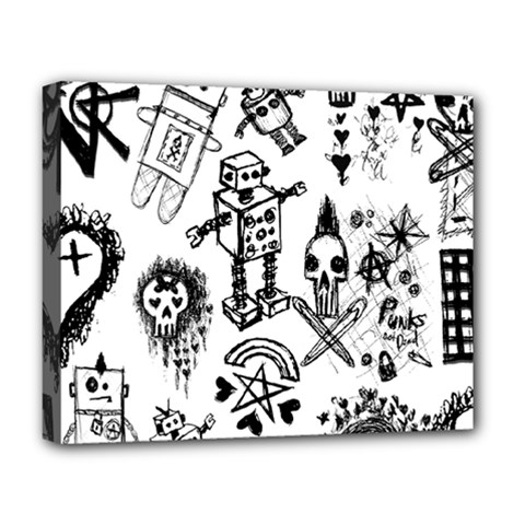 Scene Kid Sketches Deluxe Canvas 20  x 16  (Stretched) from ArtsNow.com