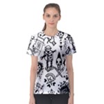 Scene Kid Sketches Women s Sport Mesh Tee
