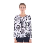 Scene Kid Sketches Women s Long Sleeve Tee