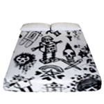 Scene Kid Sketches Fitted Sheet (California King Size)