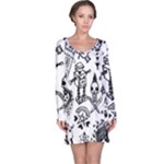 Scene Kid Sketches Long Sleeve Nightdress