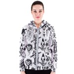 Scene Kid Sketches Women s Zipper Hoodie