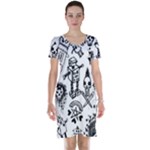 Scene Kid Sketches Short Sleeve Nightdress