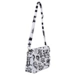 Scene Kid Sketches Shoulder Bag with Back Zipper