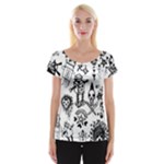Scene Kid Sketches Cap Sleeve Top
