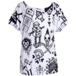 Scene Kid Sketches Women s Oversized Tee