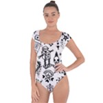 Scene Kid Sketches Short Sleeve Leotard 