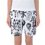 Scene Kid Sketches Women s Basketball Shorts