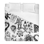 Scene Kid Sketches Duvet Cover (Full/ Double Size)