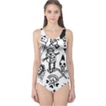 Scene Kid Sketches One Piece Swimsuit