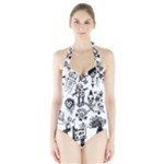 Scene Kid Sketches Halter Swimsuit