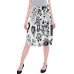 Scene Kid Sketches Midi Beach Skirt