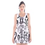 Scene Kid Sketches Scoop Neck Skater Dress