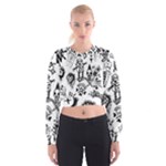 Scene Kid Sketches Cropped Sweatshirt