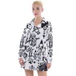Scene Kid Sketches Women s Long Sleeve Casual Dress