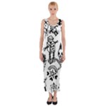 Scene Kid Sketches Fitted Maxi Dress