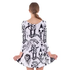 Long Sleeve Velvet Skater Dress 