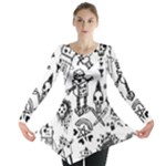 Scene Kid Sketches Long Sleeve Tunic 