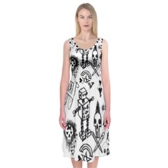 Scene Kid Sketches Midi Sleeveless Dress from ArtsNow.com